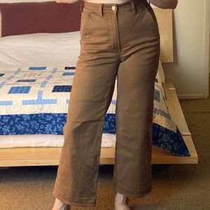 Everlane Cropped Wide Leg Trousers w/alterations (see photos and notes)